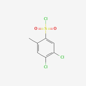 molecular formula C7H5Cl3O2S B580349 4,5-二氯-2-甲基苯磺酰氯 CAS No. 1215295-88-7
