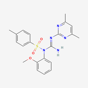 molecular formula C21H23N5O3S B5803515 N-(4,6-DIMETHYLPYRIMIDIN-2-YL)-N'-(2-METHOXYPHENYL)-N'-(4-METHYLBENZENESULFONYL)GUANIDINE 