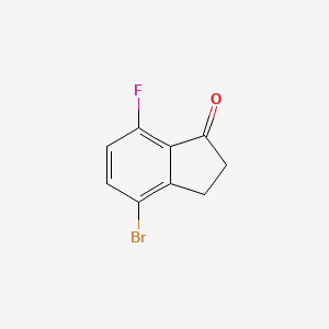 molecular formula C9H6BrFO B580354 4-Bromo-7-fluoro-2,3-dihydro-1H-inden-1-one CAS No. 1003048-72-3