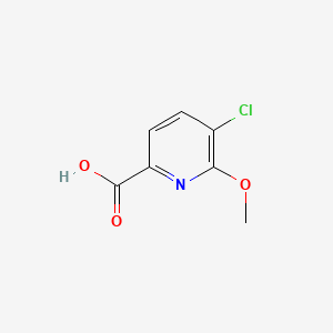 molecular formula C7H6ClNO3 B580358 5-Chloro-6-methoxypicolinic acid CAS No. 1214373-91-7