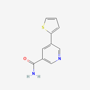 molecular formula C10H8N2OS B580362 5-(Thiophen-2-yl)nicotinamide CAS No. 1265919-10-5