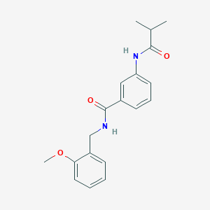 molecular formula C19H22N2O3 B5803669 N-(2-methoxybenzyl)-3-[(2-methylpropanoyl)amino]benzamide 