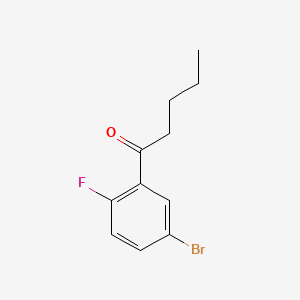 molecular formula C11H12BrFO B580367 1-(5-Bromo-2-fluorophenyl)pentan-1-one CAS No. 1280786-93-7