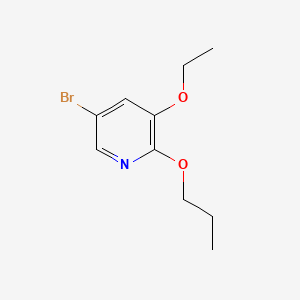 molecular formula C10H14BrNO2 B580368 5-Bromo-3-ethoxy-2-propoxypyridine CAS No. 1241752-37-3