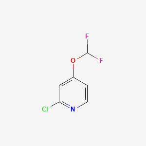molecular formula C6H4ClF2NO B580371 2-Chloro-4-(difluoromethoxy)pyridine CAS No. 1206978-15-5