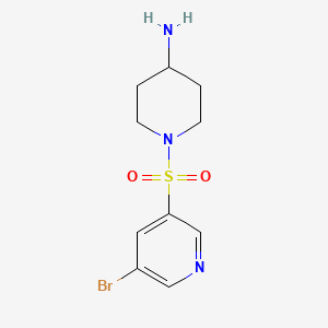 molecular formula C10H14BrN3O2S B580372 1-(5-Bromopyridin-3-ylsulfonyl)piperidin-4-amine CAS No. 1291384-27-4