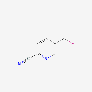 molecular formula C7H4F2N2 B580373 5-(Difluoromethyl)picolinonitrile CAS No. 1211540-57-6