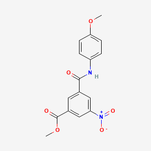 molecular formula C16H14N2O6 B5803736 Methyl 3-[(4-methoxyphenyl)carbamoyl]-5-nitrobenzoate 