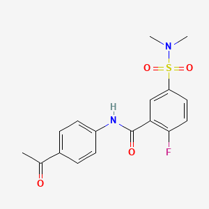 molecular formula C17H17FN2O4S B5803796 N-(4-acetylphenyl)-5-(dimethylsulfamoyl)-2-fluorobenzamide 