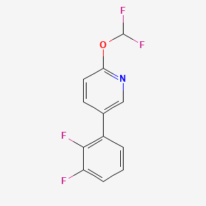 molecular formula C12H7F4NO B580380 2-(Difluoromethoxy)-5-(2,3-difluorophenyl)pyridine CAS No. 1261764-07-1