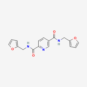 molecular formula C17H15N3O4 B5803875 N,N'-bis(2-furylmethyl)-2,5-pyridinedicarboxamide 