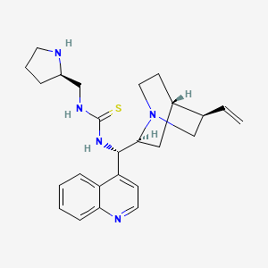 molecular formula C25H33N5S B580397 N-(8alpha,9S)-cinchonan-9-yl-N/'-[(2R)-2-pyrrolidinylMethyl]-Thiourea CAS No. 1222966-43-9