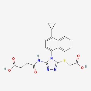 molecular formula C21H20N4O5S B580401 Lesinurad Impurity 6 Di-Lithium Salt CAS No. 1533519-99-1