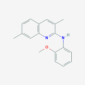 molecular formula C18H18N2O B5804083 N-(2-methoxyphenyl)-3,7-dimethylquinolin-2-amine 