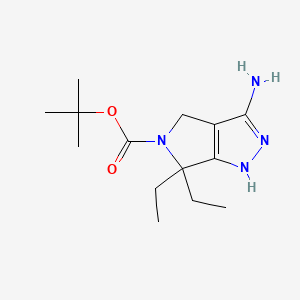 tert-butyl 3-amino-6,6-diethyl-4,6-dihydropyrrolo[3,4-c]pyrazole-5(1H)-carboxylate