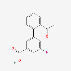 molecular formula C15H11FO3 B580414 3-(2-Acetylphenyl)-5-fluorobenzoic acid CAS No. 1345471-99-9