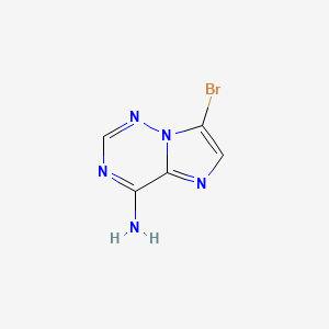 molecular formula C5H4BrN5 B580417 7-Bromoimidazo[2,1-f][1,2,4]triazin-4-amine CAS No. 1235374-44-3