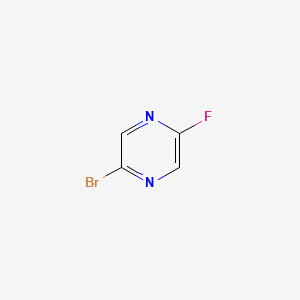 molecular formula C4H2BrFN2 B580426 2-Bromo-5-fluoropyrazine CAS No. 1209459-10-8