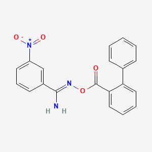 molecular formula C20H15N3O4 B5804283 N'-[(2-biphenylylcarbonyl)oxy]-3-nitrobenzenecarboximidamide 