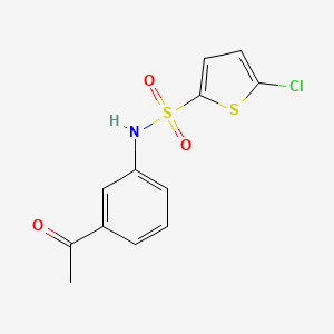 molecular formula C12H10ClNO3S2 B5804294 N-(3-acetylphenyl)-5-chlorothiophene-2-sulfonamide 