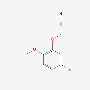 molecular formula C9H8BrNO2 B580430 2-(5-Bromo-2-methoxyphenoxy)acetonitrile CAS No. 1221793-69-6