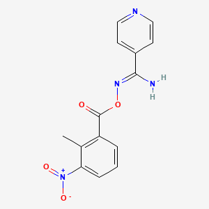 molecular formula C14H12N4O4 B5804330 N'-{[(2-methyl-3-nitrophenyl)carbonyl]oxy}pyridine-4-carboximidamide 