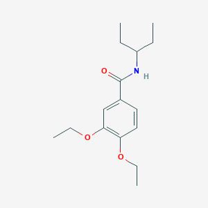 molecular formula C16H25NO3 B5804342 3,4-diethoxy-N-(pentan-3-yl)benzamide 