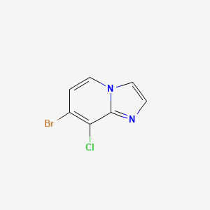 molecular formula C7H4BrClN2 B580437 7-Bromo-8-chloroimidazo[1,2-a]pyridine CAS No. 1357946-85-0