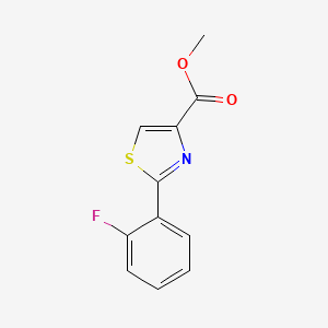 molecular formula C11H8FNO2S B580438 Methyl 2-(2-fluorophenyl)thiazole-4-carboxylate CAS No. 1221403-87-7