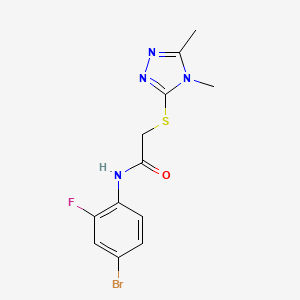 molecular formula C12H12BrFN4OS B5804407 N-(4-bromo-2-fluorophenyl)-2-[(4,5-dimethyl-4H-1,2,4-triazol-3-yl)sulfanyl]acetamide 