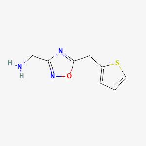 (5-(Thiophen-2-ylmethyl)-1,2,4-oxadiazol-3-yl)methanamine