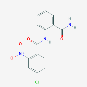 molecular formula C14H10ClN3O4 B5804446 N-(2-carbamoylphenyl)-4-chloro-2-nitrobenzamide 