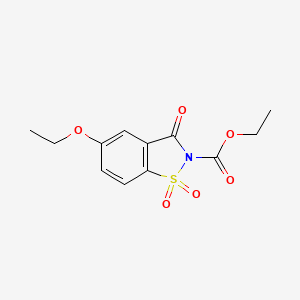 molecular formula C12H13NO6S B5804449 ethyl 5-ethoxy-1,1,3-trioxo-1,2-benzothiazole-2-carboxylate 