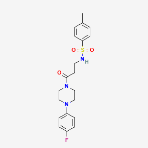 molecular formula C20H24FN3O3S B5804466 N-{3-[4-(4-fluorophenyl)piperazin-1-yl]-3-oxopropyl}-4-methylbenzenesulfonamide 