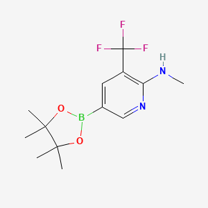 N-methyl-5-(4,4,5,5-tetramethyl-1,3,2-dioxaborolan-2-yl)-3-(trifluoromethyl)pyridin-2-amine
