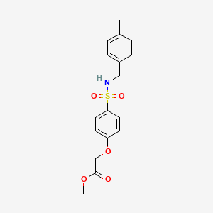 molecular formula C17H19NO5S B5804509 Methyl 2-[4-[(4-methylphenyl)methylsulfamoyl]phenoxy]acetate 