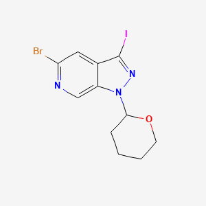 5-bromo-3-iodo-1-(tetrahydro-2H-pyran-2-yl)-1H-pyrazolo[3,4-c]pyridine