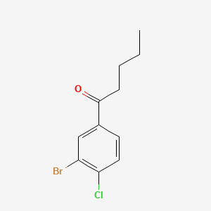 1-(3-Bromo-4-chlorophenyl)pentan-1-one
