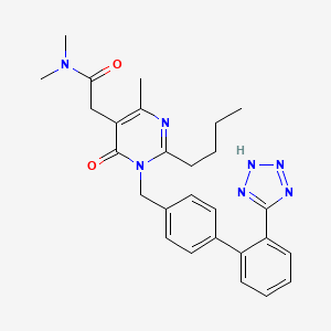 B580457 2-(1-((2'-(1H-tetrazol-5-yl)-[1,1'-biphenyl]-4-yl)methyl)-2-butyl-4-methyl-6-oxo-1,6-dihydropyrimidin-5-yl)-n,n-dimethylacetamide CAS No. 178554-19-3