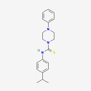 molecular formula C20H25N3S B5804582 N-(4-ISOPROPYLPHENYL)-4-PHENYLTETRAHYDRO-1(2H)-PYRAZINECARBOTHIOAMIDE 