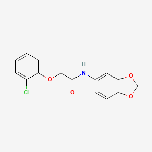 molecular formula C15H12ClNO4 B5804659 N-(1,3-benzodioxol-5-yl)-2-(2-chlorophenoxy)acetamide 