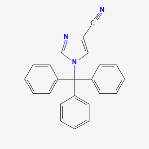 molecular formula C23H17N3 B580467 1-Tritylimidazole-4-carbonitrile CAS No. 340179-96-6