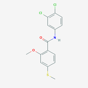 molecular formula C15H13Cl2NO2S B5804679 N-(3,4-dichlorophenyl)-2-methoxy-4-(methylsulfanyl)benzamide 