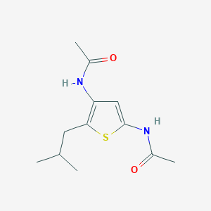 molecular formula C12H18N2O2S B5804696 N-[4-acetamido-5-(2-methylpropyl)thiophen-2-yl]acetamide 