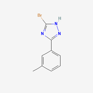 molecular formula C9H8BrN3 B580473 3-Bromo-5-(3-methylphenyl)-1H-1,2,4-triazole CAS No. 1227465-57-7