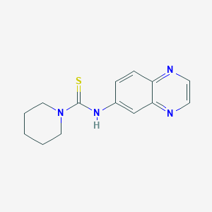 molecular formula C14H16N4S B5804731 N-quinoxalin-6-ylpiperidine-1-carbothioamide 