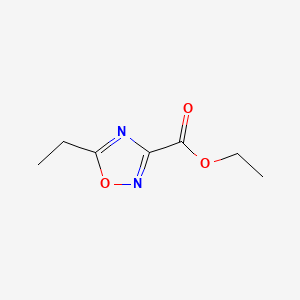 molecular formula C7H10N2O3 B580475 Ethyl 5-ethyl-1,2,4-oxadiazole-3-carboxylate CAS No. 1245645-77-5