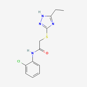 molecular formula C12H13ClN4OS B5804765 N-(2-chlorophenyl)-2-[(5-ethyl-4H-1,2,4-triazol-3-yl)sulfanyl]acetamide 