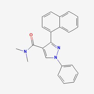 molecular formula C22H19N3O B5804767 N,N-dimethyl-3-(1-naphthyl)-1-phenyl-1H-pyrazole-4-carboxamide 