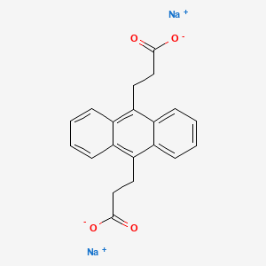 molecular formula C20H16Na2O4 B580478 Sodium 3,3'-(anthracene-9,10-diyl)dipropanoate CAS No. 82767-90-6